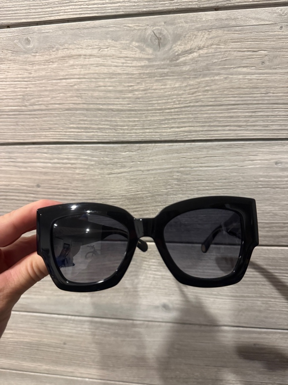 Tommy Hilfiger Black Oversized Square Sunglasses